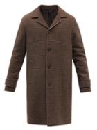 Officine Gnrale - Stephane Prince Of Wales-check Wool Coat - Mens - Brown