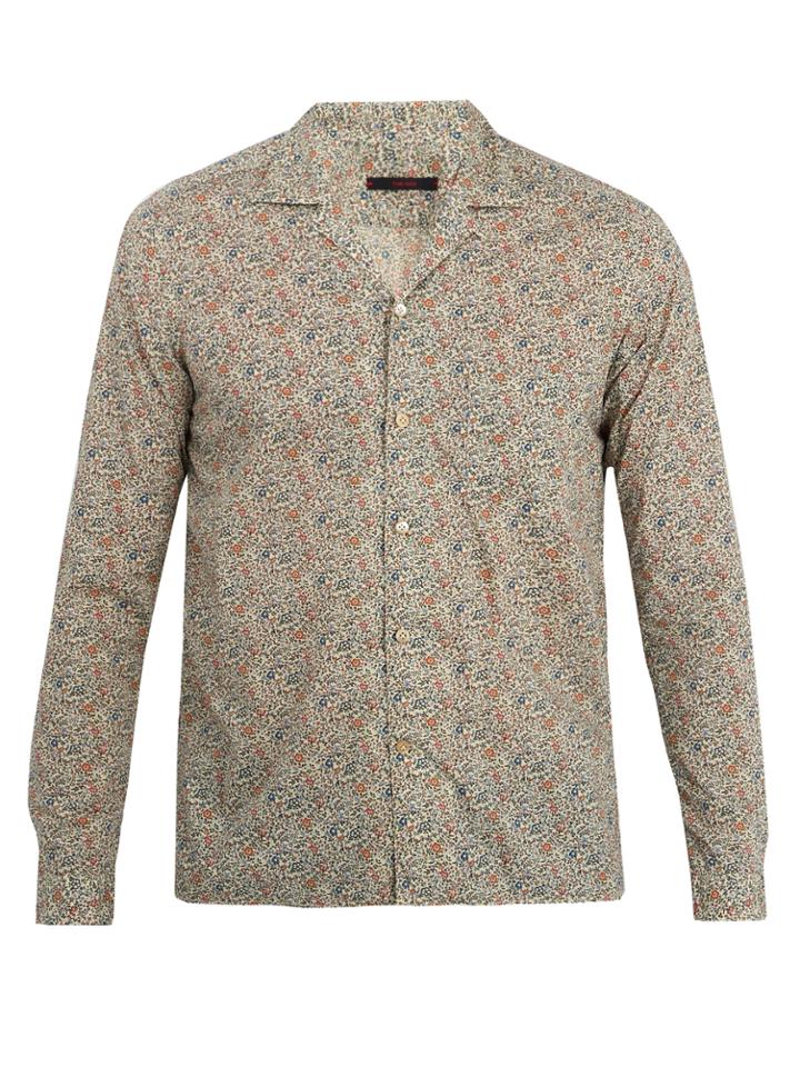 The Gigi Floral-print Cotton-poplin Shirt