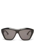Bottega Veneta Eyewear - Cat-eye Acetate Sunglasses - Womens - Black