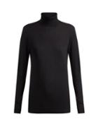 Matchesfashion.com Raey - Roll Neck Fine Knit Cashmere Sweater - Womens - Navy