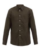 Matchesfashion.com Lemaire - Cotton-poplin Shirt - Mens - Dark Green