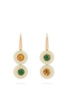 Matchesfashion.com Francesca Villa - Eclipse Yellow & Green Topaz Earrings - Womens - White