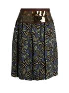 Matchesfashion.com Kolor - Geometric Print Satin Skirt - Womens - Green Multi