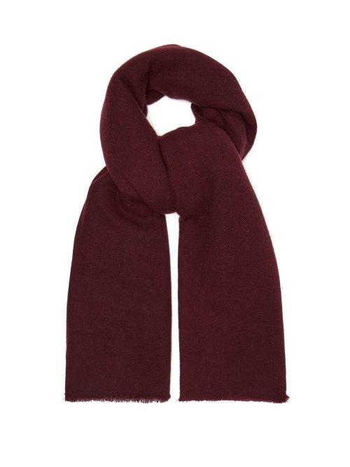 Matchesfashion.com Denis Colomb - Frayed Cashmere Scarf - Womens - Burgundy