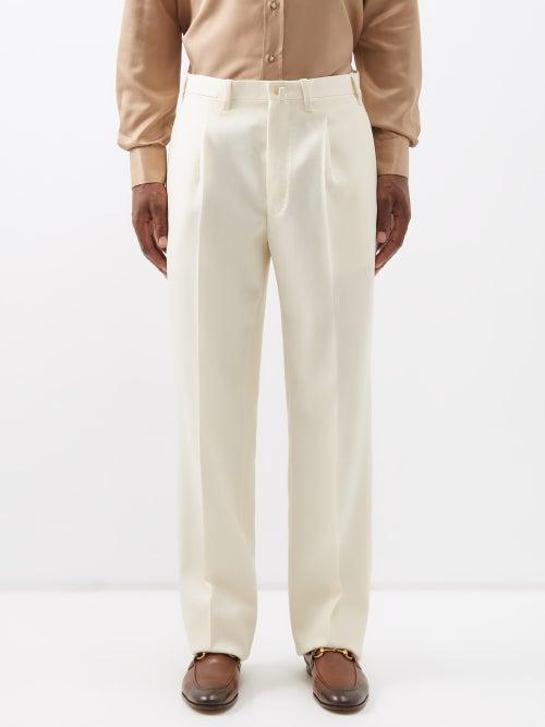 Giuliva Heritage - Vito Pleated Wool-twill Trousers - Mens - White