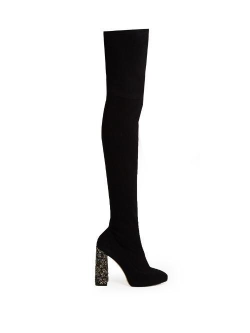 Sophia Webster Kendra Crystal-embellished Over-the-knee Boots