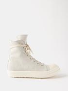 Rick Owens Drkshdw - Scarpe Mlange-denim High-top Trainers - Mens - Grey White