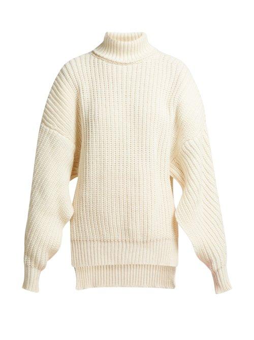 Matchesfashion.com A.w.a.k.e. - Roll Neck Wool Sweater - Womens - Cream
