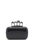 Ladies Bags Alexander Mcqueen - Four Ring Transparent-acetate Minaudire - Womens - Black
