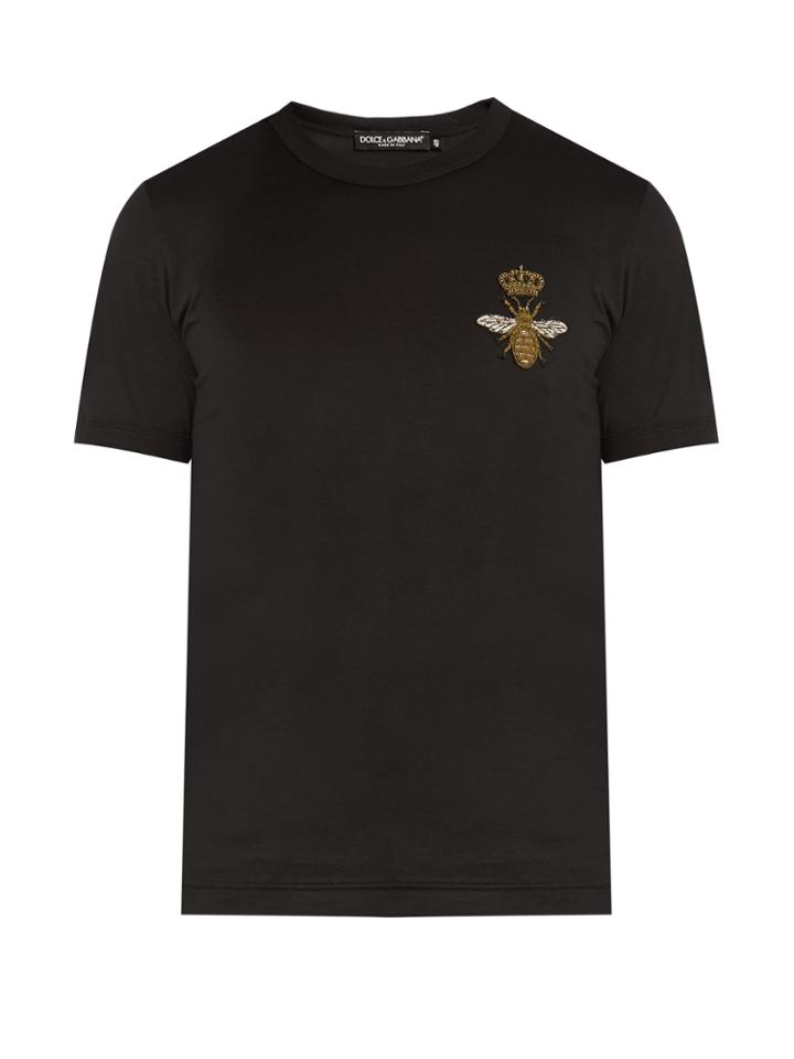 Dolce & Gabbana Bee-embroidered Cotton T-shirt
