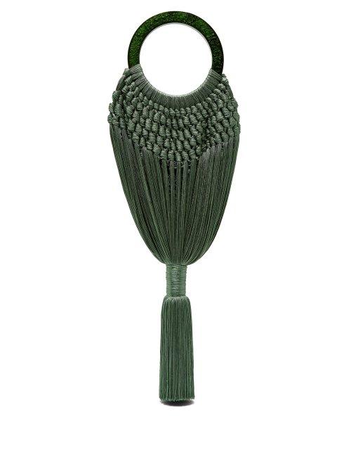 Matchesfashion.com Cult Gaia - Angelou Tasselled Bag - Womens - Green