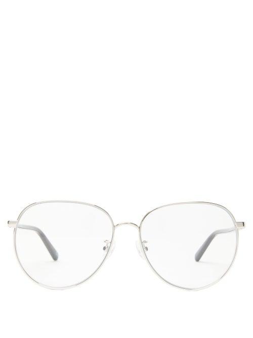 Matchesfashion.com Stella Mccartney - Round Metal And Bio Acetate Glasses - Womens - Silver