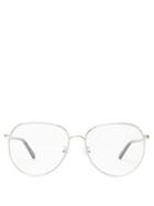 Matchesfashion.com Stella Mccartney - Round Metal And Bio Acetate Glasses - Womens - Silver