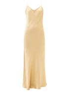 Asceno - Lyon Silk Slip Dress - Womens - Gold