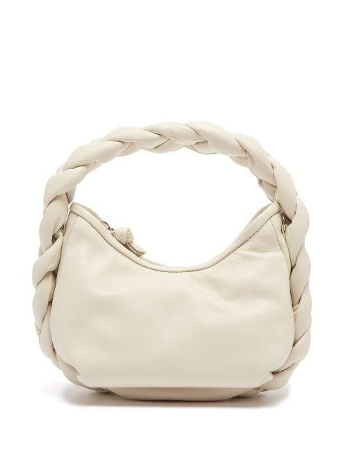 Hereu - Espiga Mini Braided-handle Leather Shoulder Bag - Womens - Cream