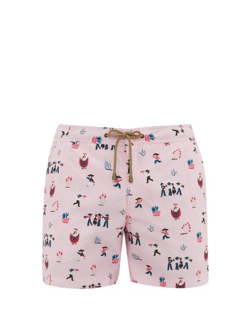 Matchesfashion.com Thorsun - Fiesta Print Swim Shorts - Mens - Pink