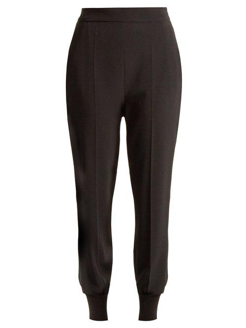 Matchesfashion.com Stella Mccartney - Julia Tapered Leg Cady Trousers - Womens - Black