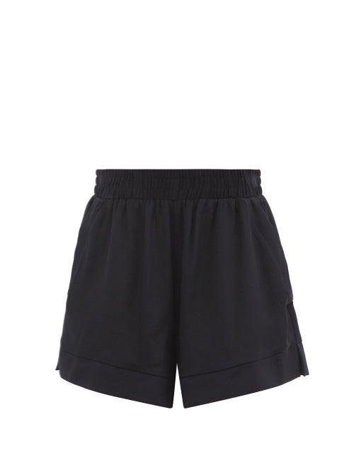 Matchesfashion.com Raey - Elasticated-waist Silk Shorts - Womens - Navy