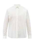Mens Rtw Saint Laurent - Concealed-placket Cotton-poplin Shirt - Mens - White