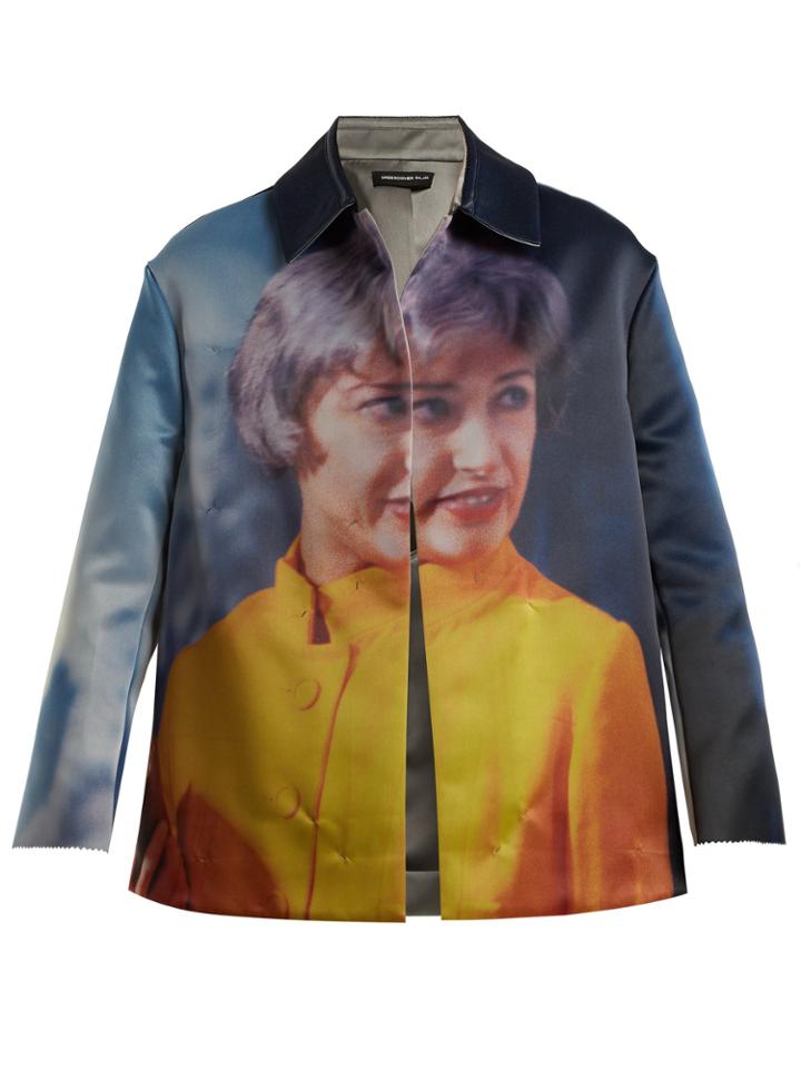 Undercover Cindy-print Reversible Satin Jacket