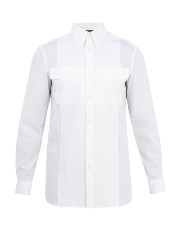 Calvin Klein 205w39nyc Point-collar Single-cuff Cotton Shirt