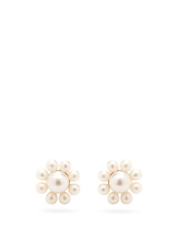 Matchesfashion.com Sophie Bille Brahe - Margherita Pearl & 14kt Gold Earrings - Womens - Pearl
