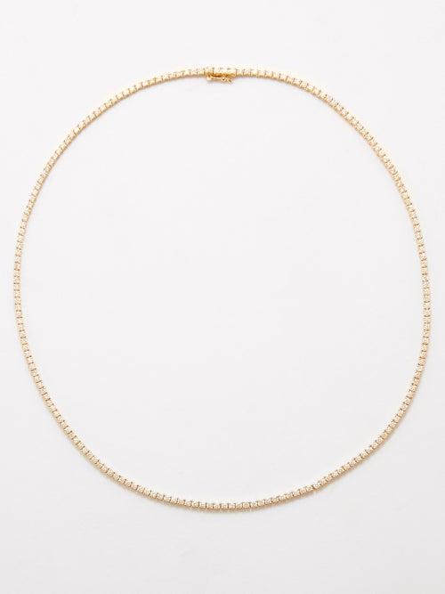 Anita Ko - Hepburn Diamond & 18kt Gold Necklace - Womens - Gold Multi