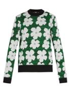 Matchesfashion.com Calvin Klein 205w39nyc - 1964 Flowers Alpaca And Wool Blend Sweater - Mens - Green