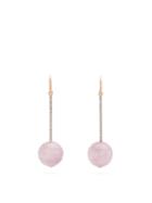 Irene Neuwirth Diamond & Kunzite Rose-gold Earrings