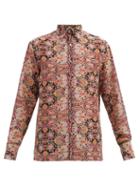 Matchesfashion.com 73 London - Paisley-print Silk-crepe De Chine Shirt - Mens - Multi