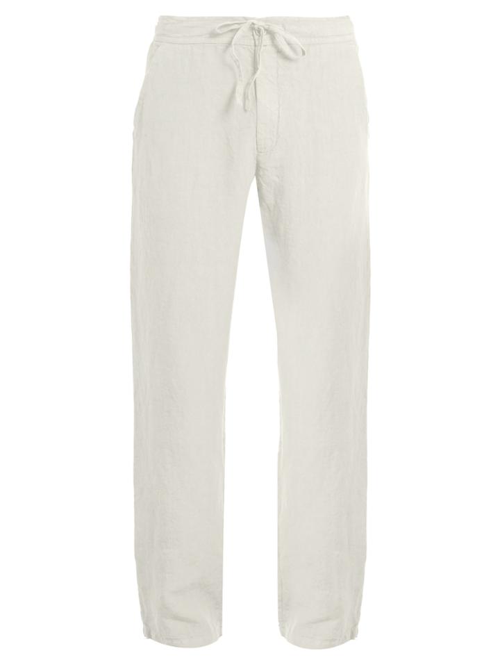 120 Lino Drawstring-waist Linen Trousers