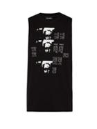 Matchesfashion.com Raf Simons - Toya Transformers Print Cotton Jersey Vest - Mens - Black