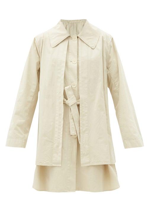 Matchesfashion.com Lemaire - Layered Cotton-ventile Coat - Womens - Cream
