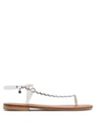 Matchesfashion.com Lvaro - Andreina Curved-chain Leather Sandals - Womens - White