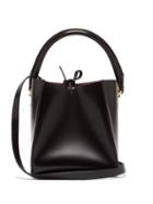 Matchesfashion.com Sophie Hulme - Nano Albion Cube Leather Bucket Bag - Womens - Black