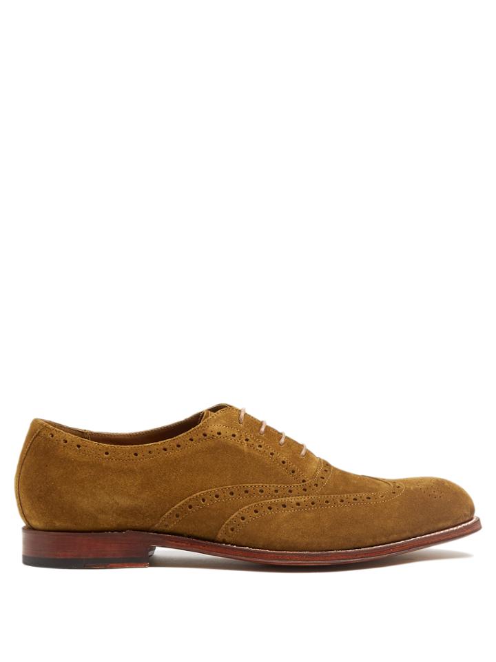 Grenson Luther Suede Oxford Shoes