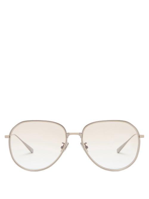 817 Blanc Lnt - Titanium Aviator Sunglasses - Mens - Grey