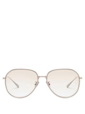 817 Blanc Lnt - Titanium Aviator Sunglasses - Mens - Grey