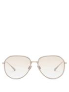 817 Blanc Lnt - Titanium Aviator Sunglasses - Mens - Grey