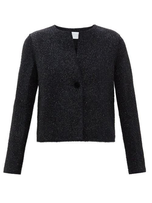 Matchesfashion.com Harris Wharf London - Velvet Button Tinsel Jacket - Womens - Dark Navy