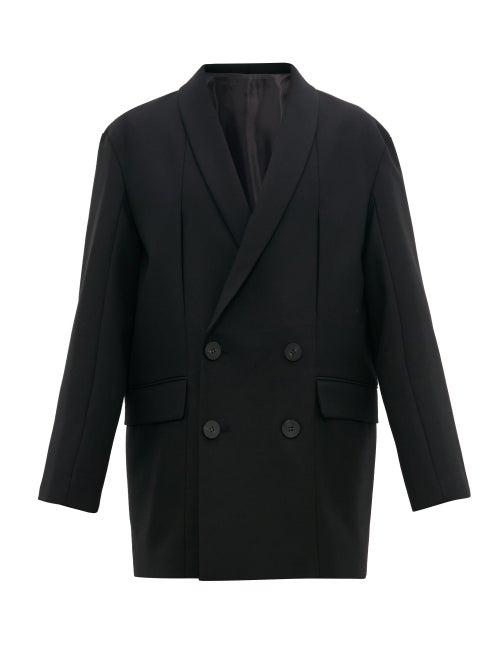 Matchesfashion.com Wooyoungmi - Oversized Double Breasted Wool Blazer - Mens - Black