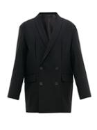 Matchesfashion.com Wooyoungmi - Oversized Double Breasted Wool Blazer - Mens - Black