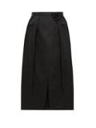 Matchesfashion.com Prada - Rosette Waist Duchess Satin Skirt - Womens - Black