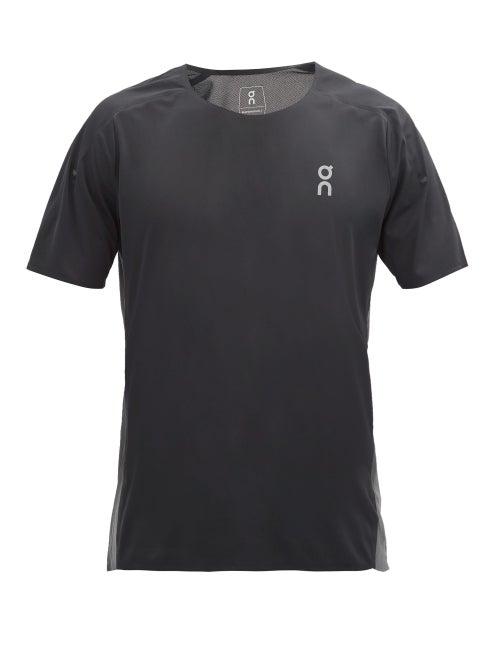 Matchesfashion.com On - Logo-print Bi-colour Technical T-shirt - Mens - Black