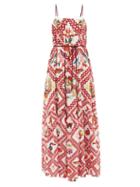 Mary Katrantzou Mary-mare - Napoli Flora & Fauna Print Silk-georgette Dress - Womens - Red Print