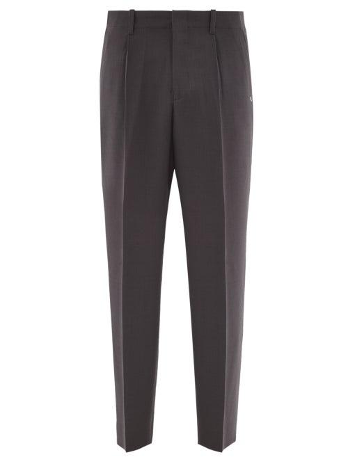 Matchesfashion.com Our Legacy - Borrowed Wool Wide-leg Trousers - Mens - Grey