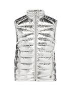 Matchesfashion.com Ralph Lauren Purple Label - Metallic Down Filled Gilet - Mens - Silver