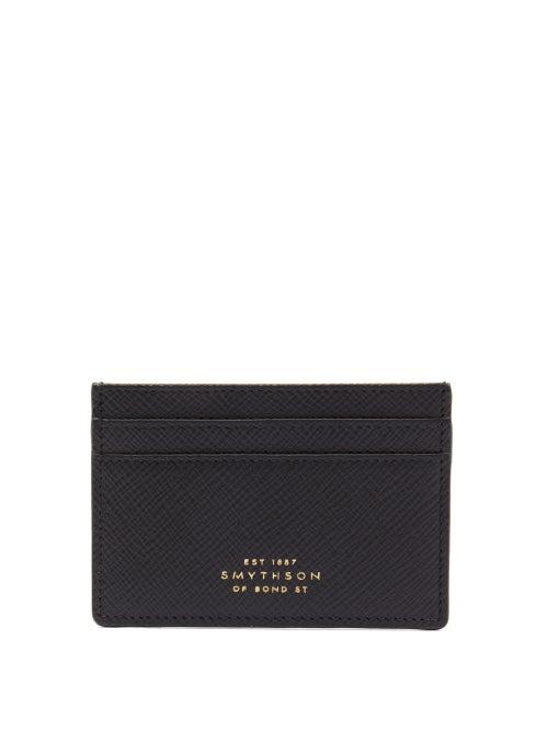 Matchesfashion.com Smythson - Panama Grained-leather Cardholder - Mens - Black