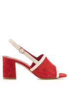Mansur Gavriel Bi-colour Suede Block-heel Sandals