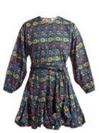 Matchesfashion.com Rhode Resort - Ella Floral Print Cotton Dress - Womens - Blue Print